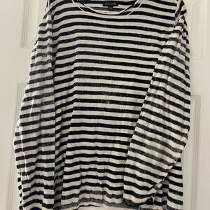 The Line Black and White Striped Sweater